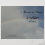 Restaurant supplies Breakfast Menu Rainbow Full Colour Flyer