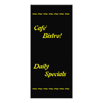 Restaurant Supplies Daily Specials (Customise) Customized Rack Card