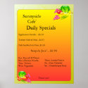 Restaurant Supplies Sunnyside poster sample menu posters