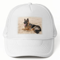 Resting German Shepherd Dog Baseball Cap Trucker Hat