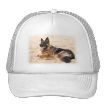 Resting German Shepherd Dog Baseball Cap Trucker Hat