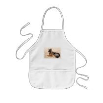 Resting German Shepherd Dog Children's Smock Apron