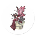 Restless Ruby Gothic Red Fairy and Dragon stickers