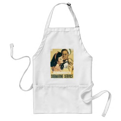 RESTORED Submarine Navy Propaganda Poster Aprons by harlowandcompany