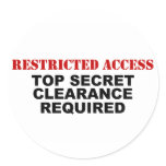 Restricted Access Sticker