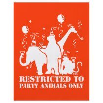 Restricted to party animal only flyer design