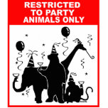 Restricted to party animals only photo sculptures