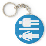 Restroom Facilities Highway Sign Key Chains