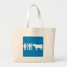 Restroom Facilities Humourous Highway Sign - COWS? Tote Bag