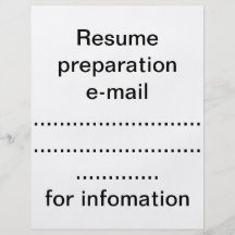 Resume preparation full color flyer