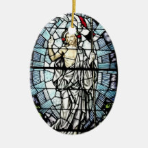 Resurrection of Jesus Stained Glass Window Christmas Ornament