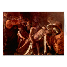 Resurrection of Lazarus by Caravaggio Greeting Card