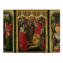 Resurrection of Lazarus Triptych; The Raising of L Postcard