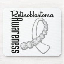 Retinoblastoma Awareness Gemstone Ribbon Mouse Pad