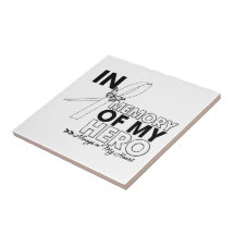Retinoblastoma Cancer Tribute In Memory of My Hero Ceramic Tiles