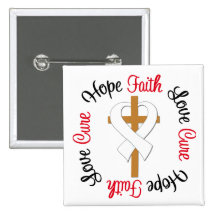 Retinoblastoma - Faith Hope Love Cross Pin