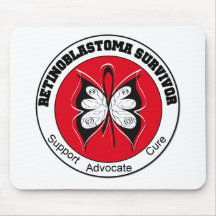 Retinoblastoma Survivor Butterfly Mouse Pads