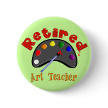 Retired Art Teacher 3D Embossed Style Pallet Pin