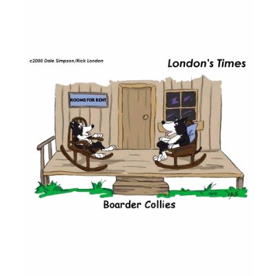 Retired Border Collies Funny Offbeat Cartoon Gifts Shirt