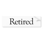 Retired bumper stickers