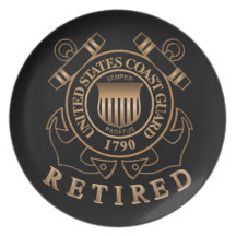 Retired Coast Guard Party Plate