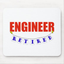 RETIRED ENGINEER MOUSE PADS