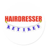 RETIRED HAIRDRESSER stickers