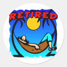 Retired Hammock Round Sticker
