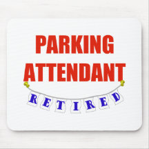 RETIRED PARKING ATTENDANT MOUSE MATS