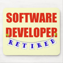 RETIRED SOFTWARE DEVELOPER MOUSE MAT