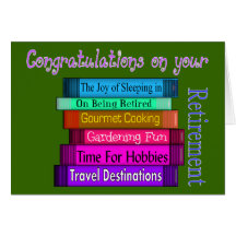 Retired Teacher Card Books Design