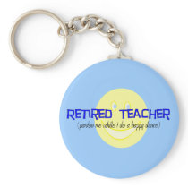 Retired Teacher "Doing The Happy Dance" Keychains