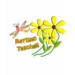 Retired Teacher Dragonfly Daisies Design t-shirts