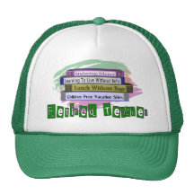 Retired Teacher (Funny Stack of Books Design) Trucker Hats