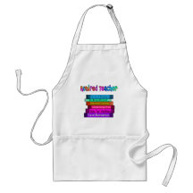 Retired Teacher Gifts Stack of Books Design Apron