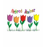 Retired Teacher Tulips Design Gifts t-shirts