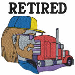 Retired Trucker Embroidered Shirt embroidered shirts
