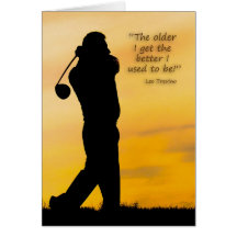 Retirement card for a golfer
