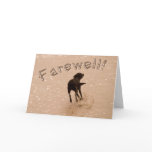 Retirement Farewell Running Labrador on the Beach Card