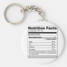 Retirement Funny Nutrition label Keychain