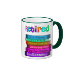 Retirement Gifts Unique Stack of Books Design Mugs