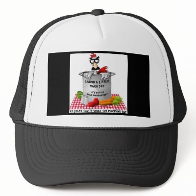 Retirement-Jokes-Image-Laugh-a-Little-Each-Day Trucker Hats by yopinball