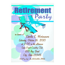 Retirement Party/ Lounge Chairs Personalized Invites