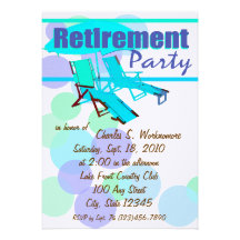 Retirement Party/ Lounge Chairs Invitations