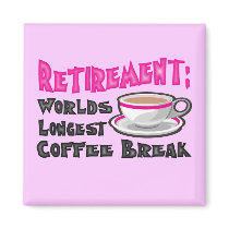 Retirement (Pink) Fridge Magnets