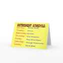 Retirement Schedule -Funny Retirement Gifts cards
