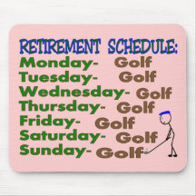Retirement Schedule GOLFER Mousepad