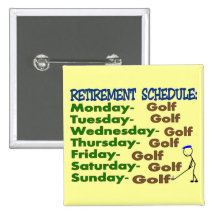 Retirement Schedule GOLFER Pin