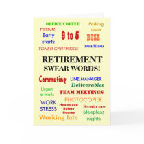Retirement Swear Words! - Add an image cards