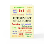 Retirement Swear Words! (multicolour) Greeting Card